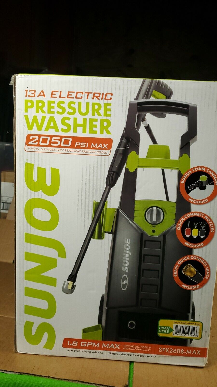 Sun Joe SPX2680-MAX Electric Pressure Washer 13-Amp 2050 PSI, 1.65 GPM