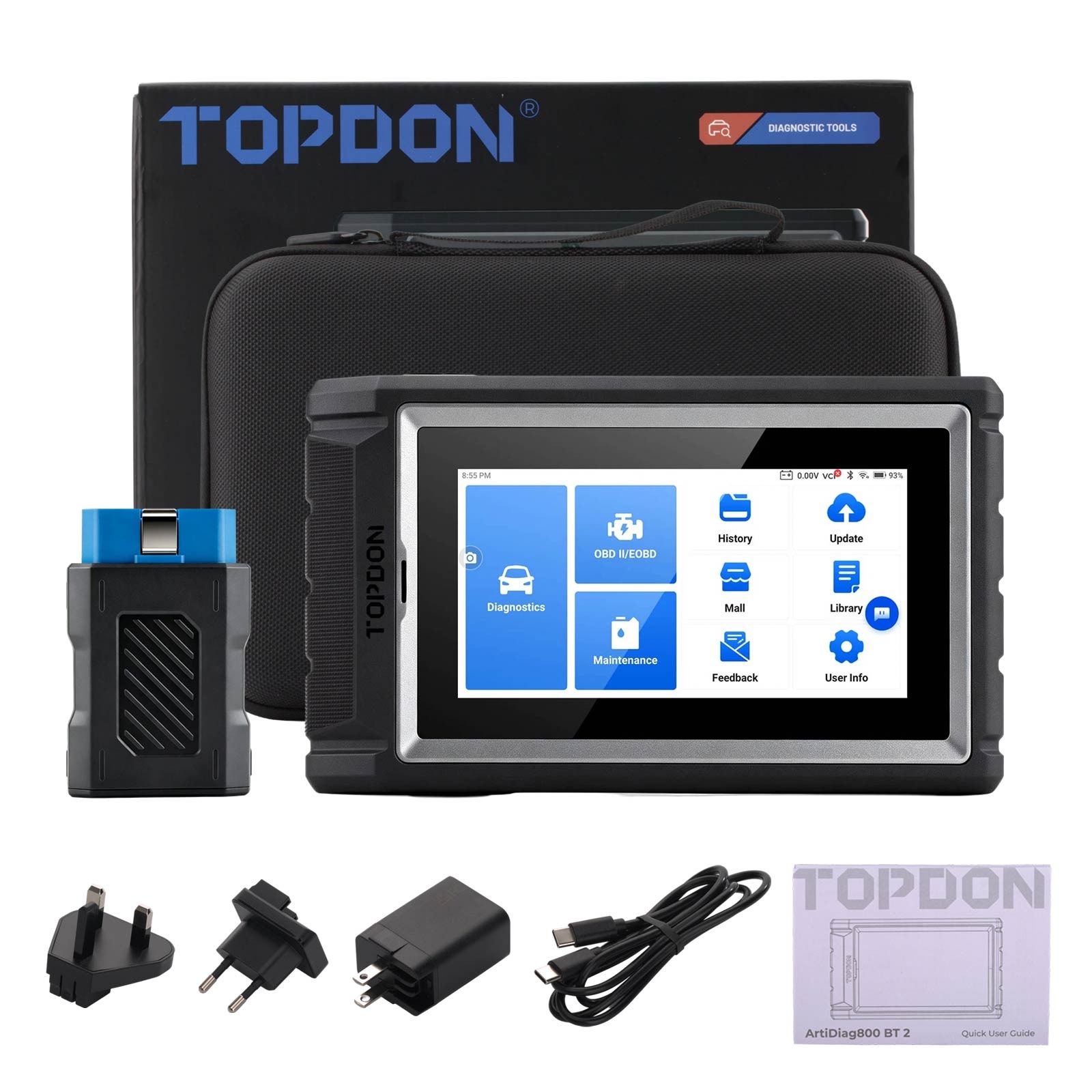 TOPDON ArtiDiag800BT Full System OBD2 Scanner (28+ services)