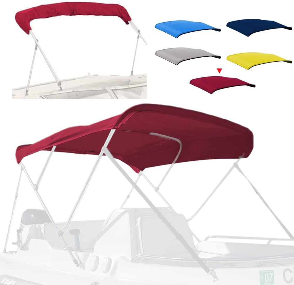 Marine-Grade Waterproof Boat Bimini Top Cover UV-Resistant Canvas Sun Shade