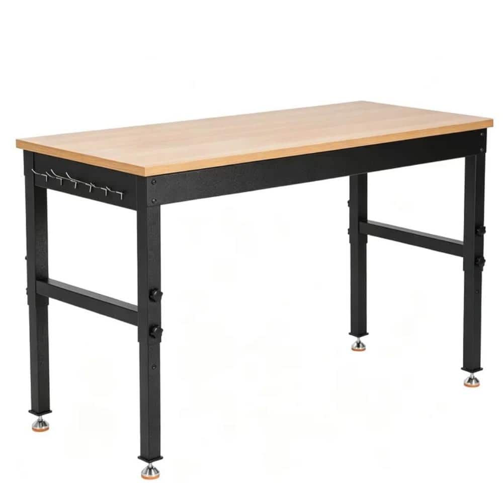60"x24" Heavy Duty Work Bench Adjustable Height w/ Power Outlet 2500LB