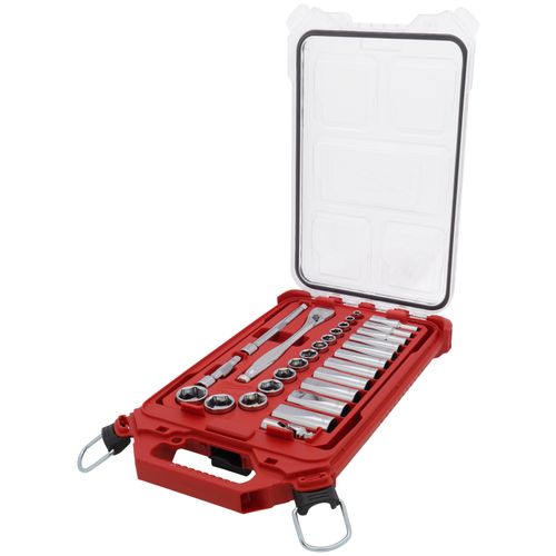 Milwaukee 48-22-9481 3/8" Drive SAE 28-Piece Mechanics Tool Set with PACKOUT Case