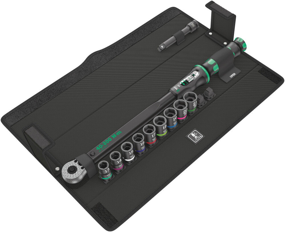 Wera 05075681001 Click-Torque C 3 Set 2, 40–200 Nm, 11 Pieces