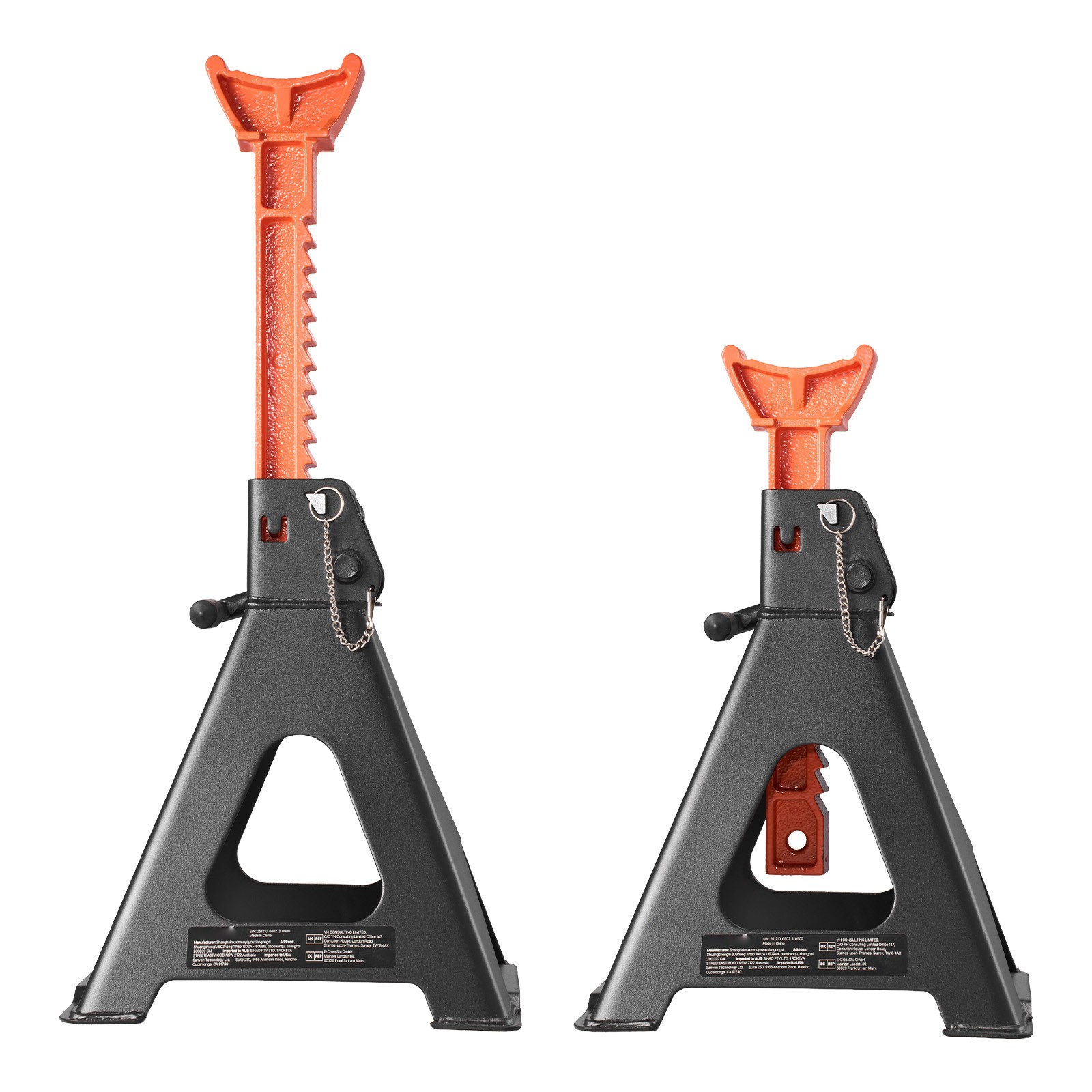 VEVOR 6-Ton Jack Stands Steel Pair Double Locking