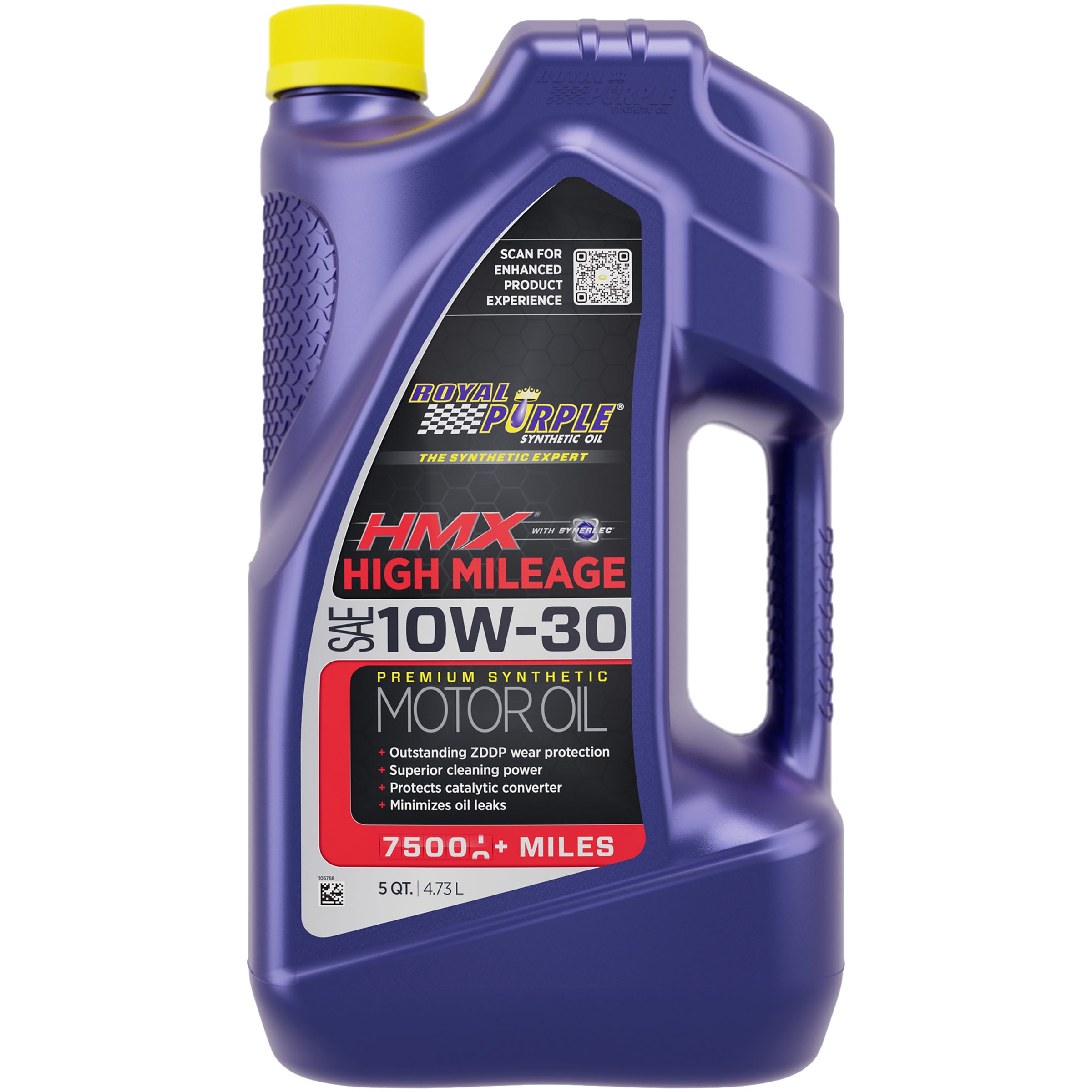 Royal Purple 11750 HMX SAE 10W-30 High-Mileage Synthetic Motor Oil 10W30 5 Quart