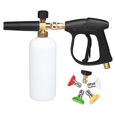 Car Wash Foam Cannon 1/4" Snow Lance Pressure Washer Gun with Soap Bottle