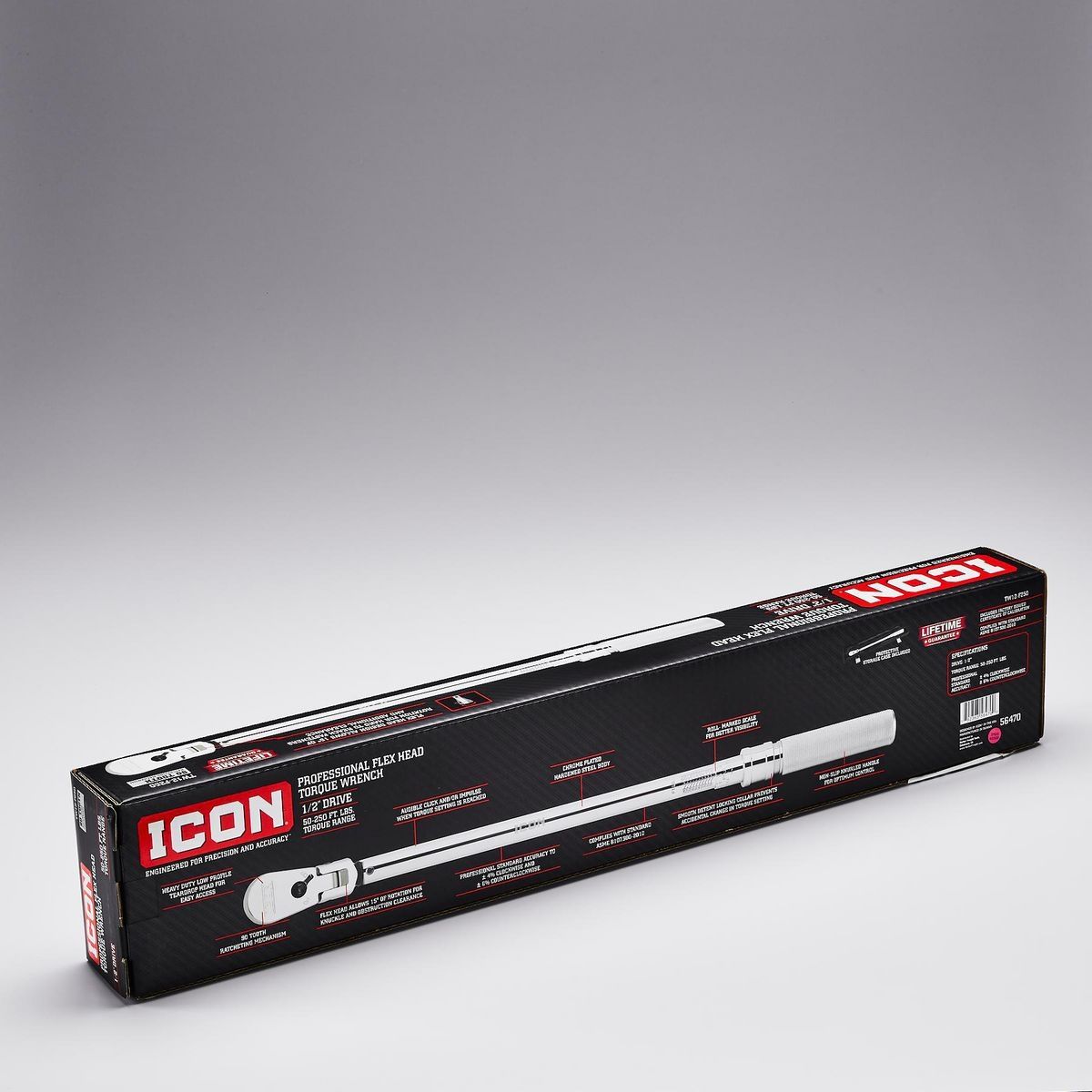 Icon TW12-F250 1/2in Flex Head Torque Wrench