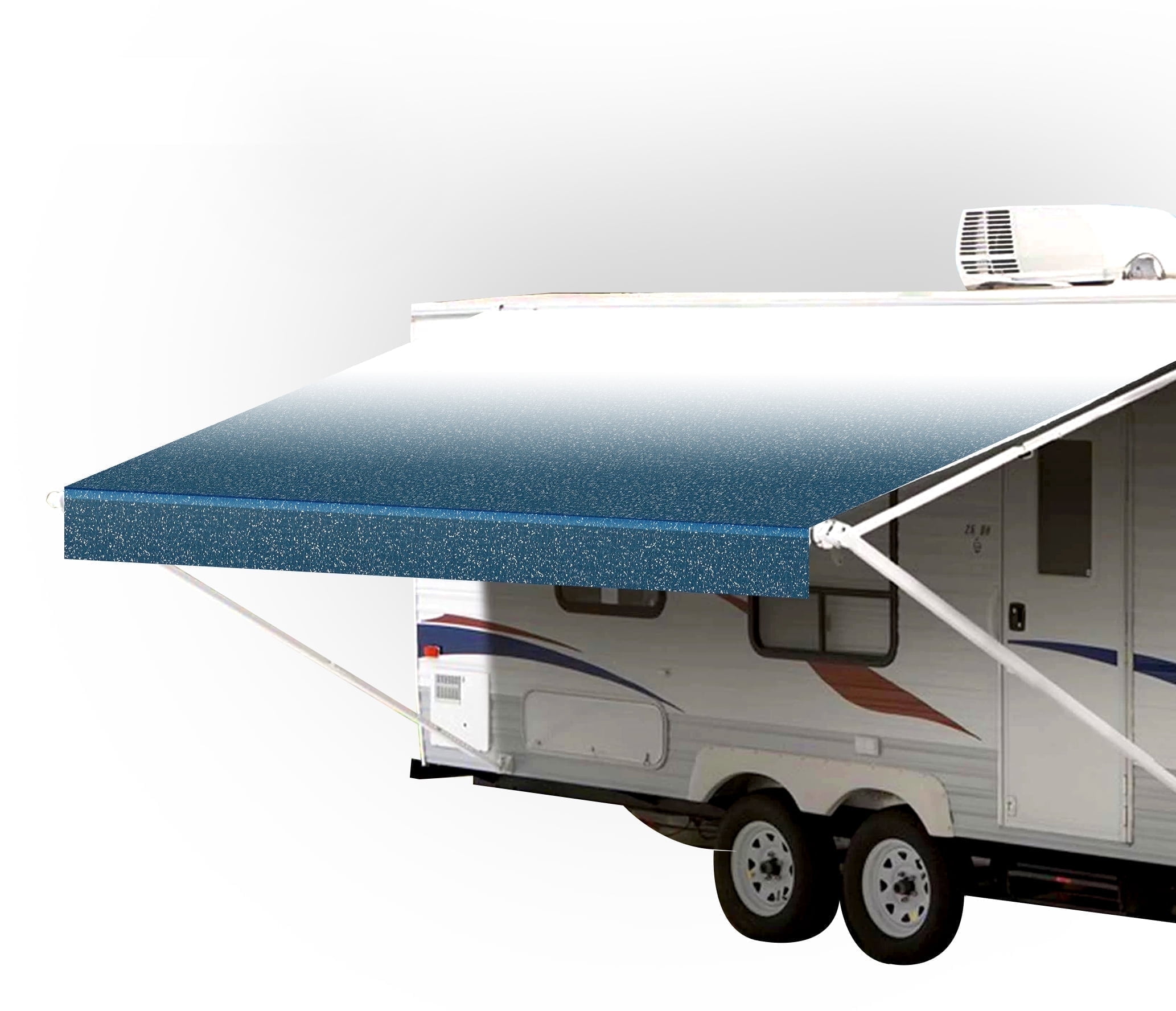 SunWave RV Awning Replacement Fabric 16' (Actual 15'2") — Ocean Blue Fade
