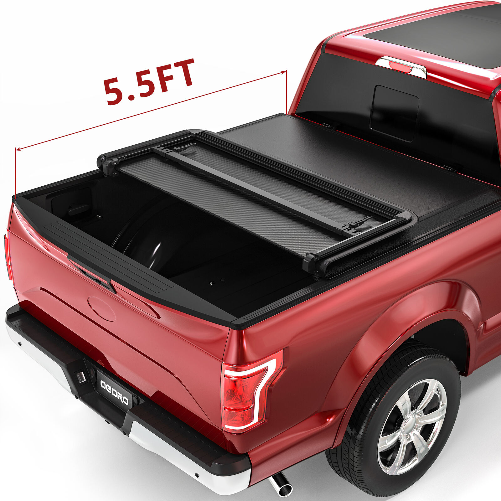 OEDRO 5.5FT Soft Tri-Fold Tonneau Cover for 2015–2026 Ford F-150 (Crew Cab)