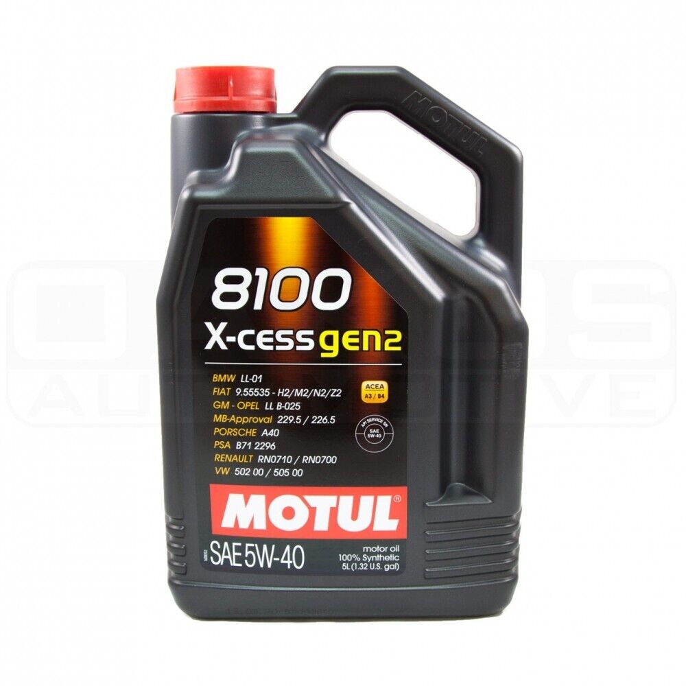 Motul 8100 X-cess Gen2 5W-40 Full Synthetic Motor Oil, 5 Liters (110905)