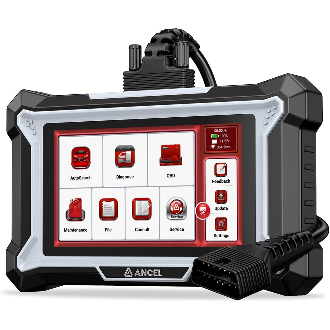 ANCEL DS100 OBD2 Scanner (5" Android touchscreen, 4-system, lifetime free update)