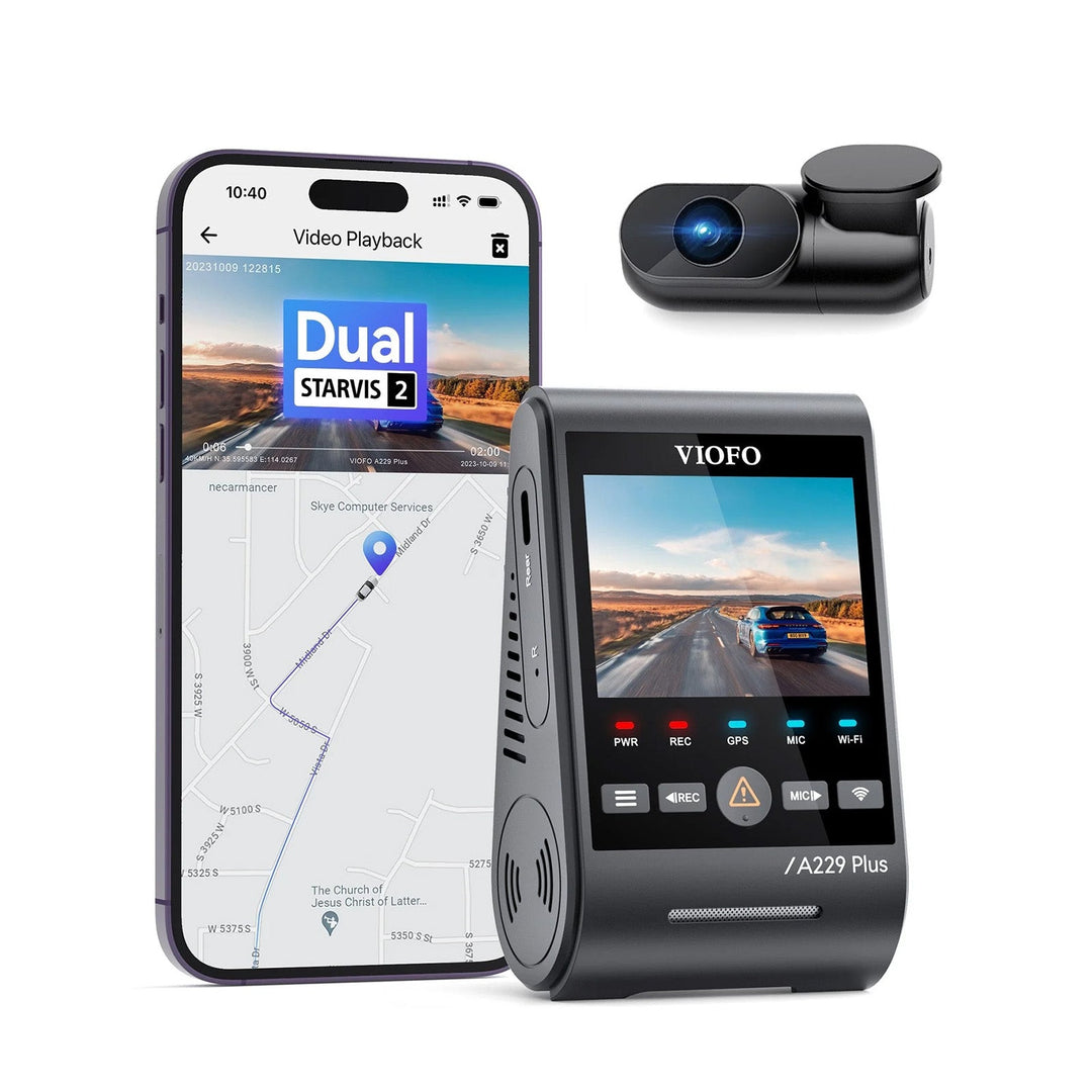 VIOFO A229 Plus Dash Cam Front and Rear, Dual STARVIS 2, 2 Channel HDR