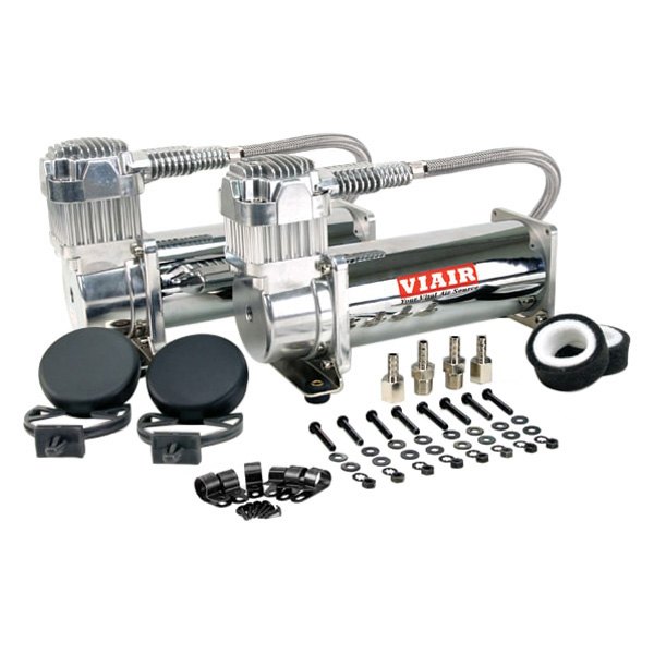 VIAIR 444C Dual Pack Chrome Compressors 44432 (Air Bag / Air Ride Suspension)