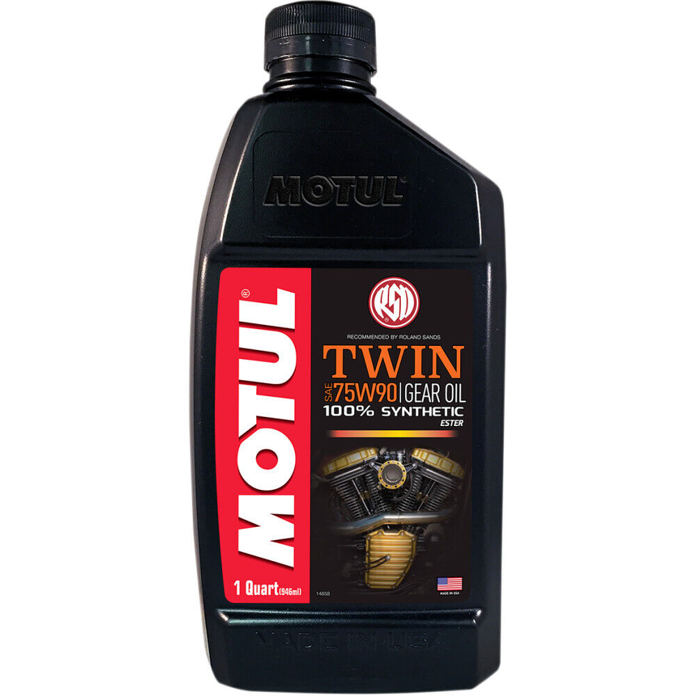 Motul V-Twin Full Synthetic Motorcycle Gear/Transmission Oil 75W-90, 1 Qt