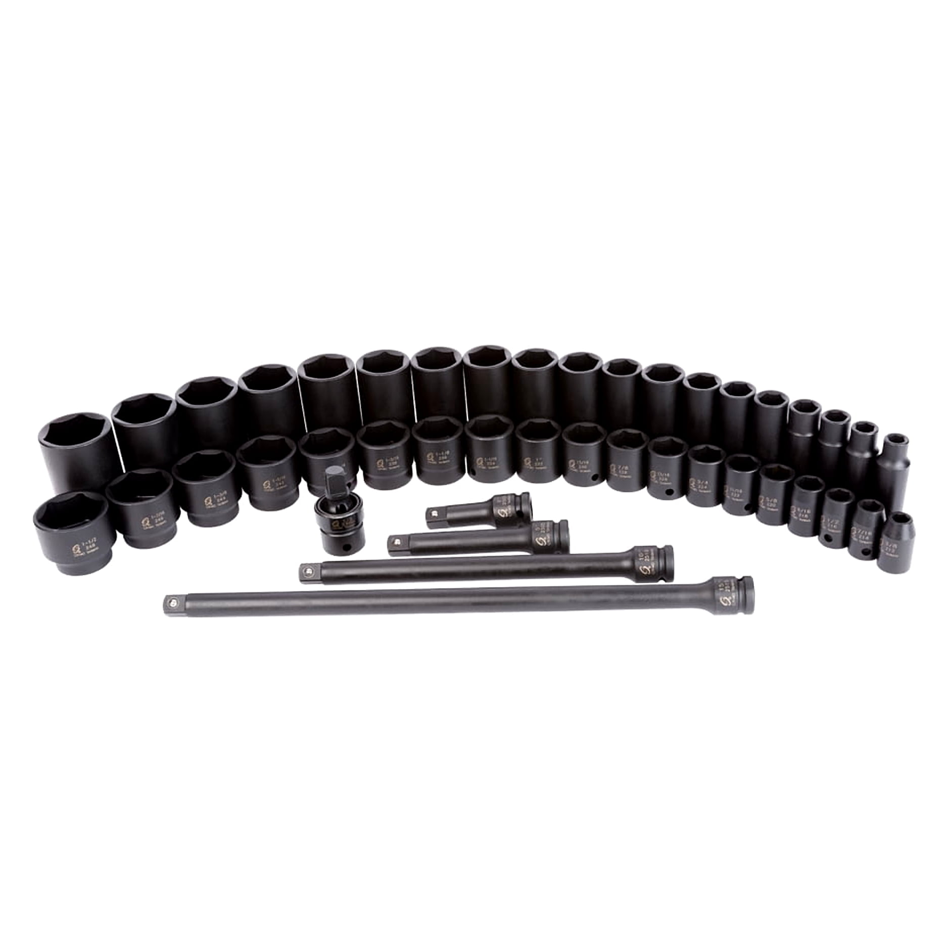 Sunex 2568 43-Piece 1/2" Drive SAE Master Impact Socket Set