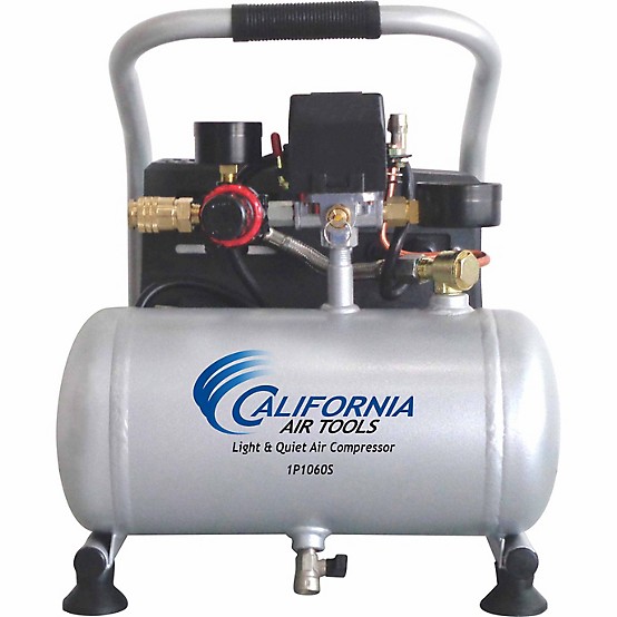 California Air Tools CAT1P1060S 0.6 HP 1 Gal Quiet Steel Tank Air Compressor