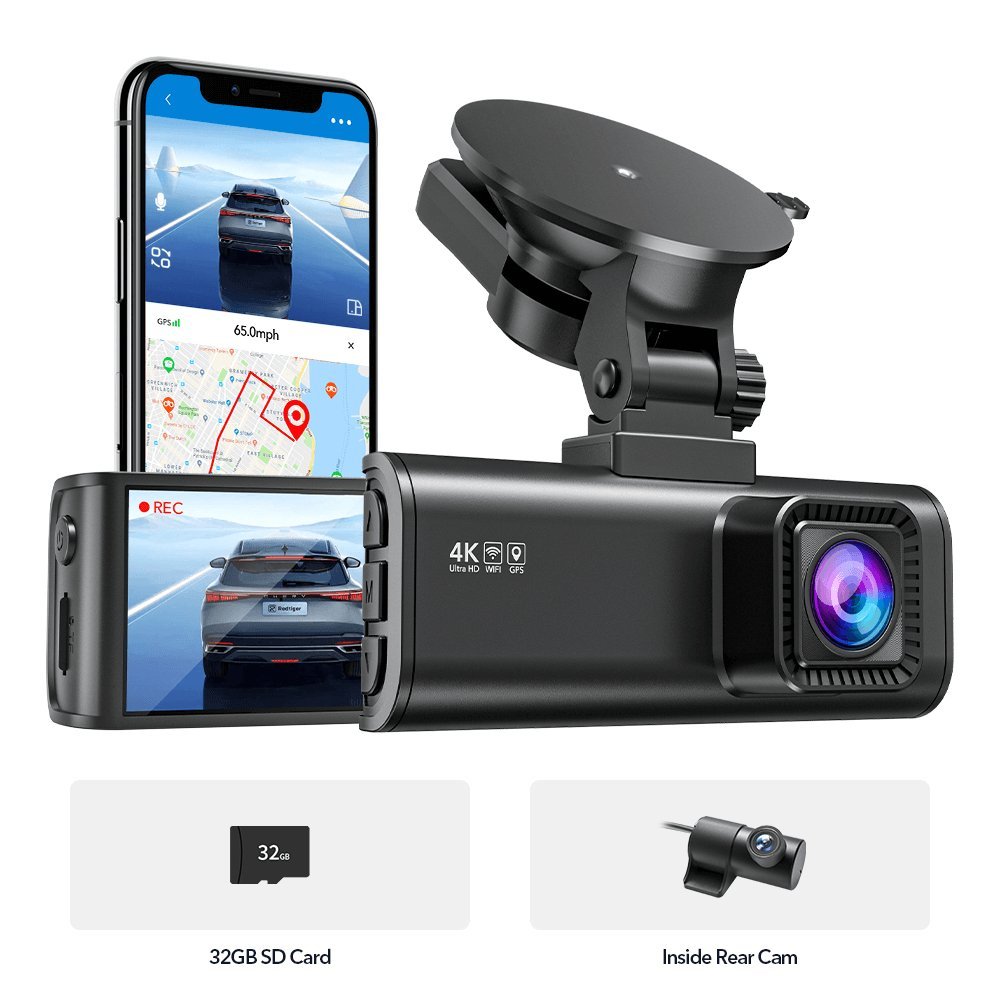 REDTIGER F7N Plus 4K Dash Cam Front and Rear (Certified Refurbished)