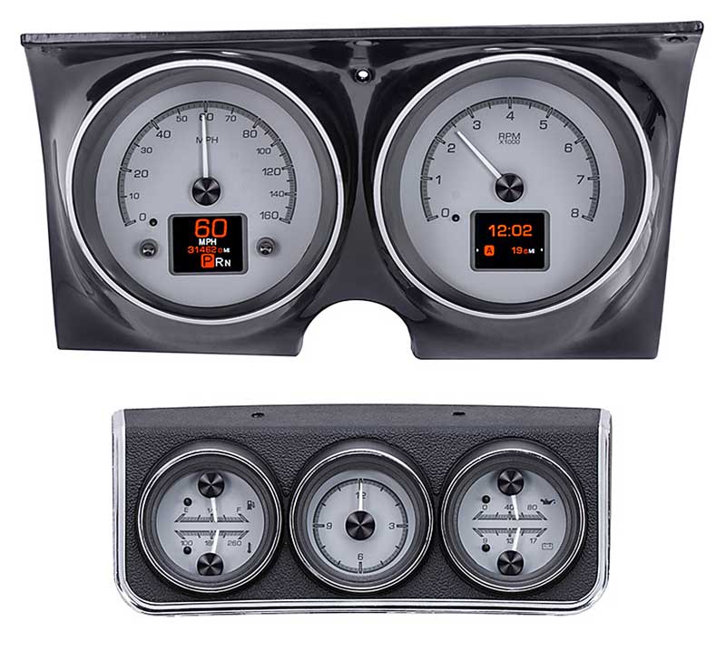 Dakota Digital HDX-67C-CAC-S, 1967 Camaro Analog Gauge System w/ Console Kit