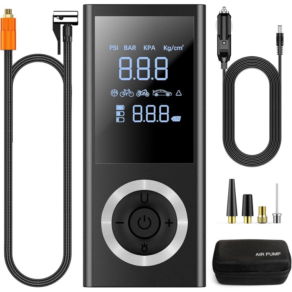 150 PSI Car Tire Inflator Motorcycle Air Pump Rechargeable