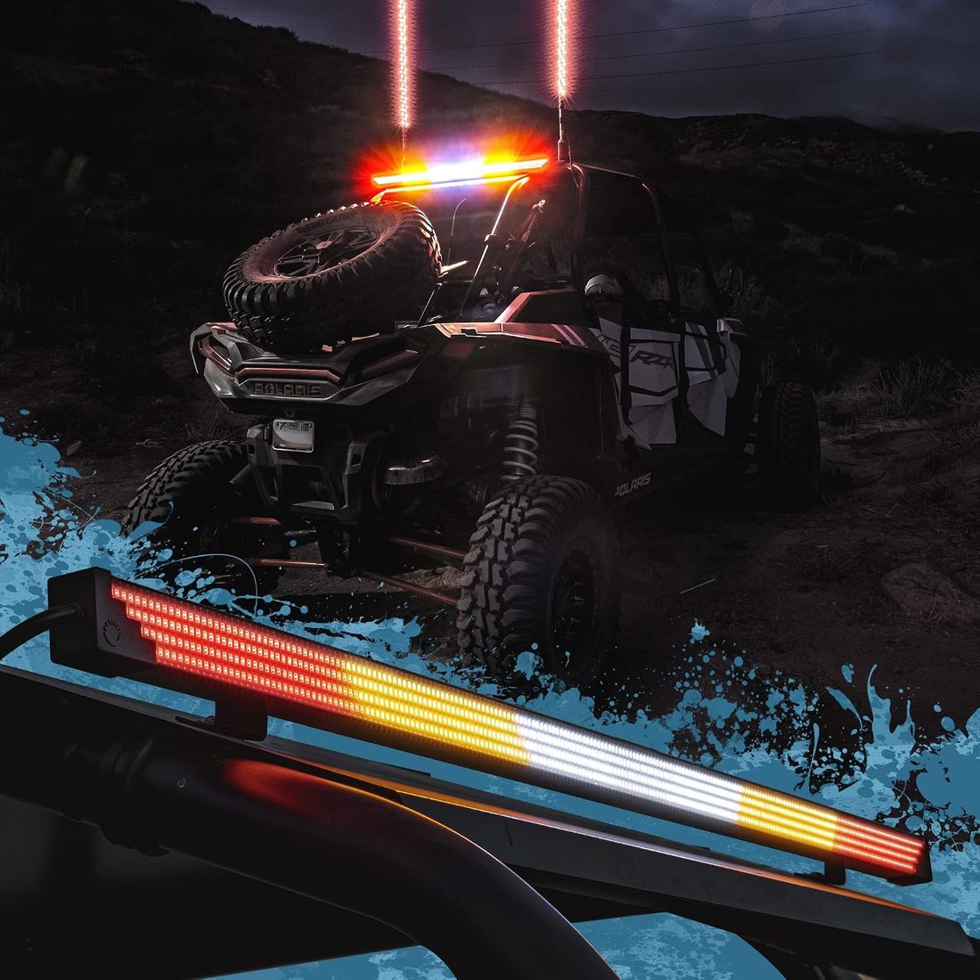 TRUE MODS LED Chase Light Bar for UTV Polaris RZR Can-Am Maverick X3 35in