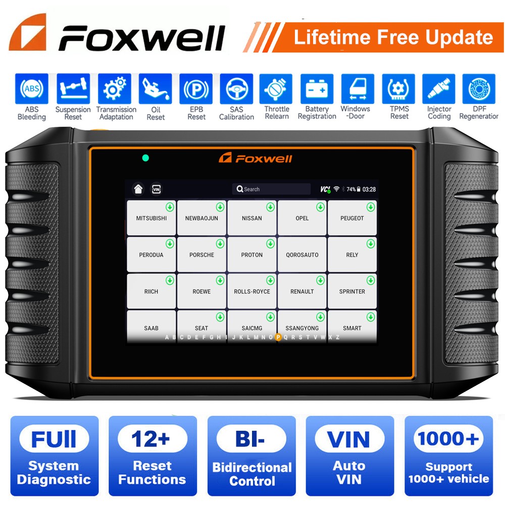 Foxwell NT630 Plus Bidirectional OBD2 Scanner ABS Bleeding SRS SAS EPB Oil Reset
