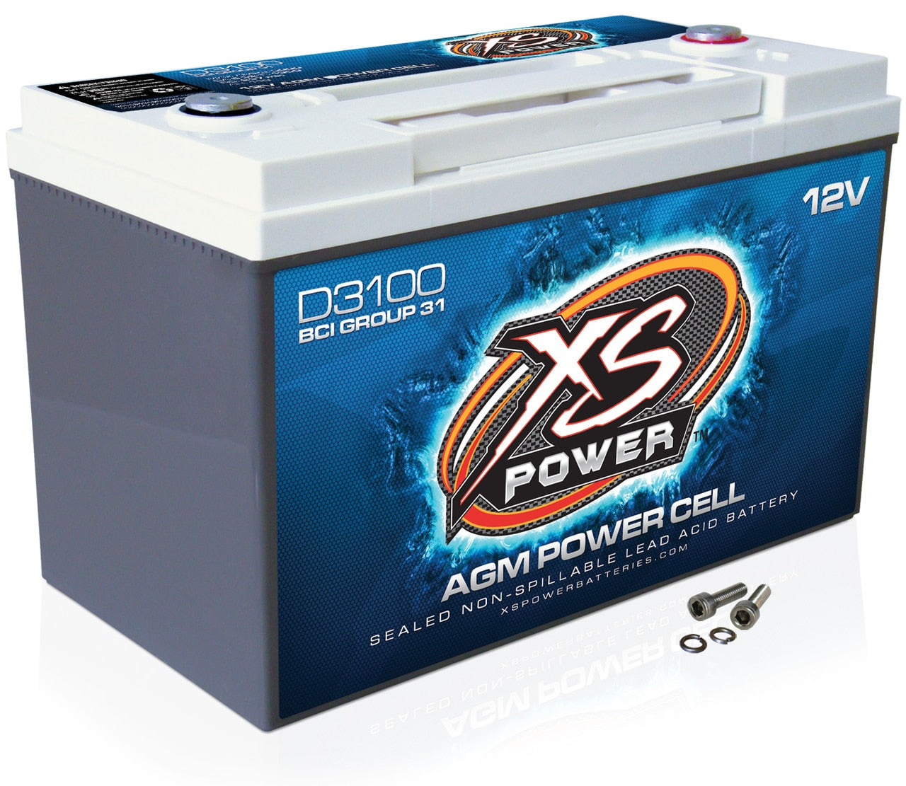 XS Power D3100 4000W 127 Ah Absorbent Glass Mat (AGM) Powersports Battery