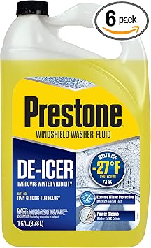 Prestone AS250 De-Icer / Winter Windshield Washer Fluid, 1 Gallon