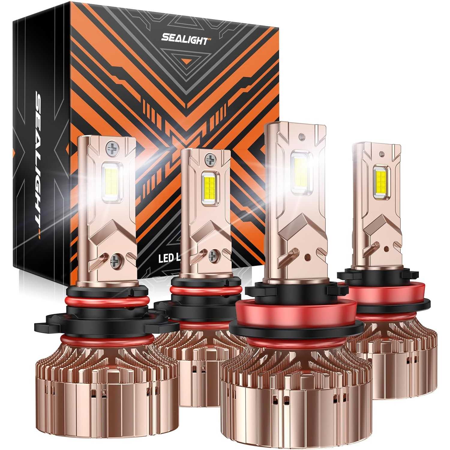 SEALIGHT X2 9005/HB3+H11 LED Headlight Bulbs 60000LM 4x