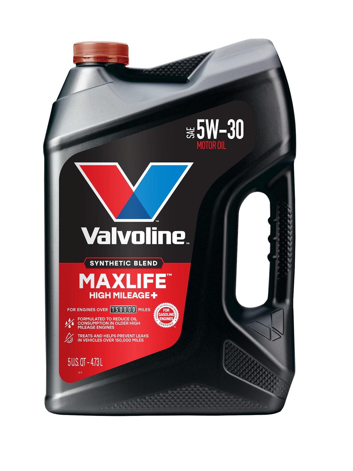 Valvoline High Mileage 150K with Maxlife Plus Technology 5W-20 Motor Oil, 5 Quart