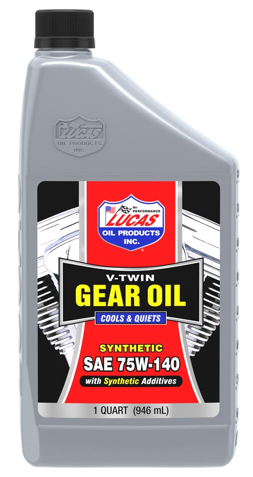 Lucas 10791 Synthetic SAE 75W-140 V-Twin Gear Oil, Qt. Bottles, Case /6