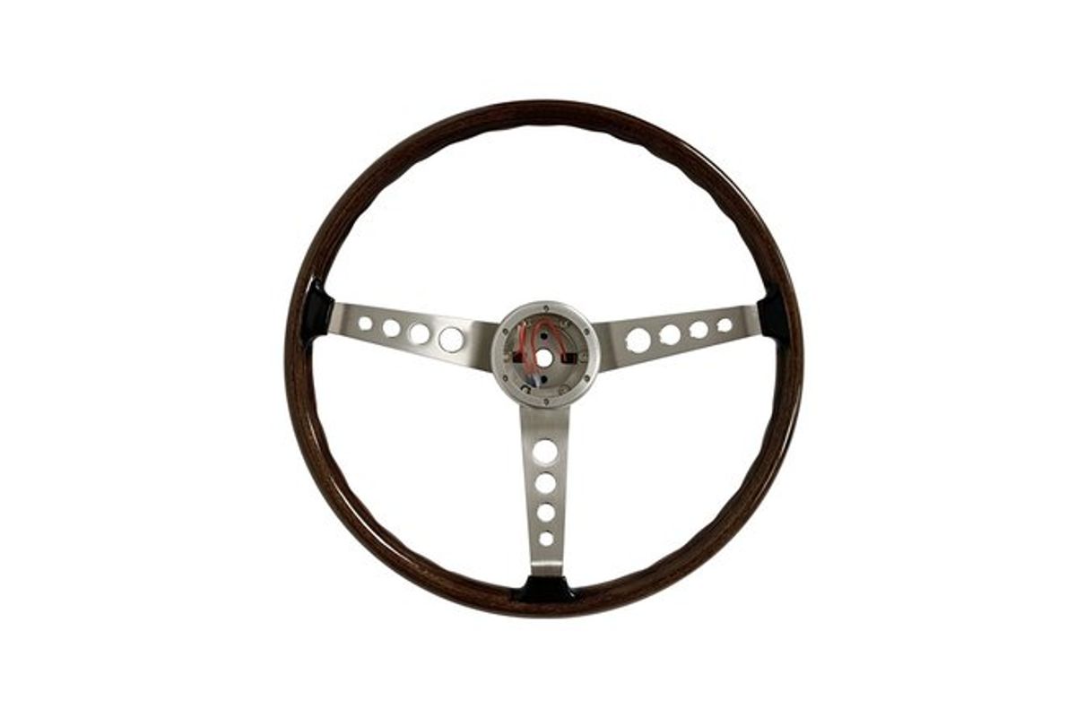 Scott Drake S7MS-3600-W Wood Steering Wheel, 1965–1973 Ford Mustang