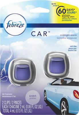 Febreze Car Vent Clip Air Freshener Midnight Storm Single