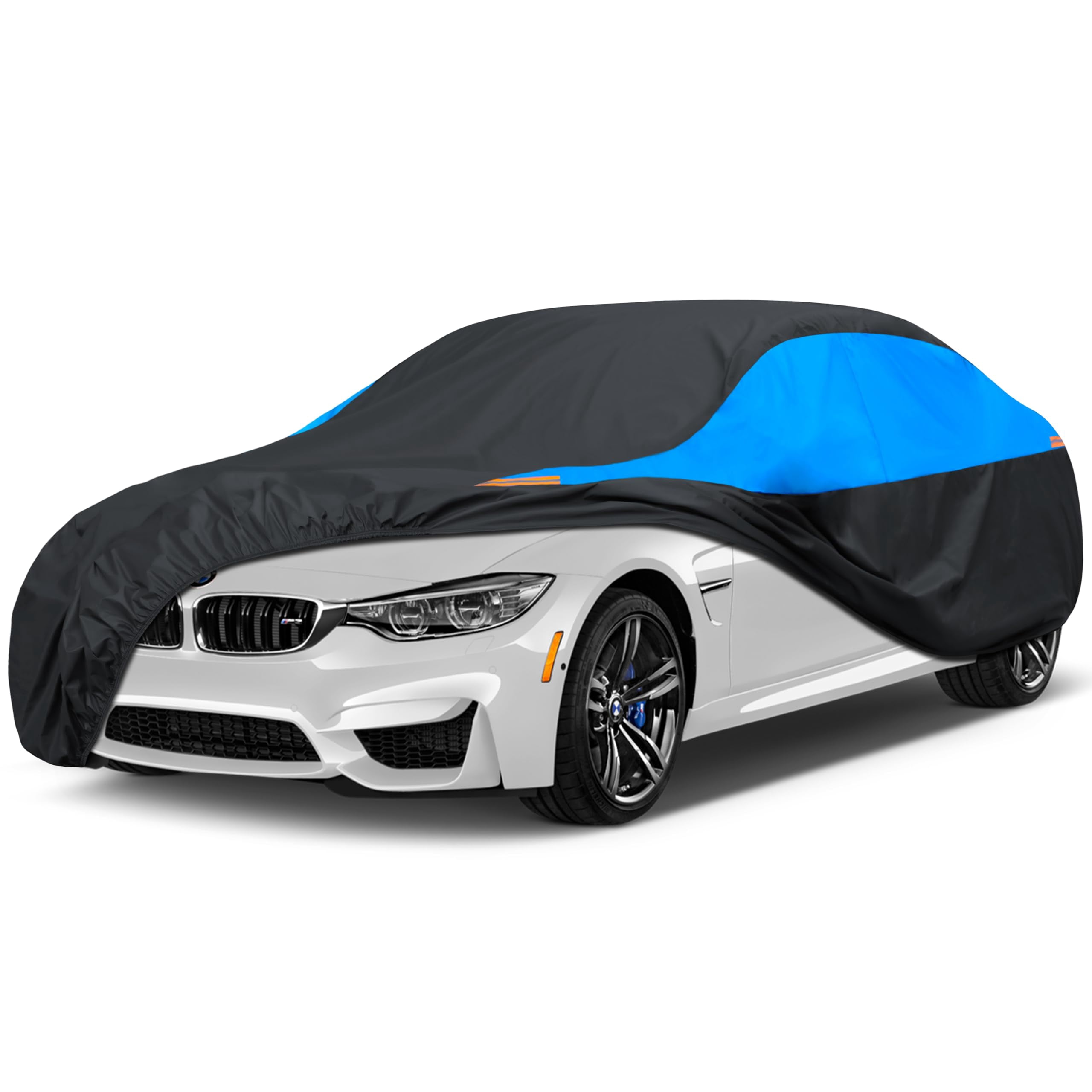 Universal Fit Blue Car Cover Waterproof Windproof UV Protection for Sedans