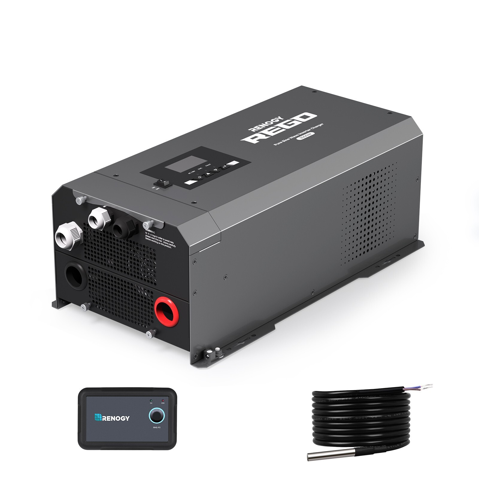 Renogy 3000W 12V Pure Sine Wave Inverter (LCD Display, Built-in Bluetooth)