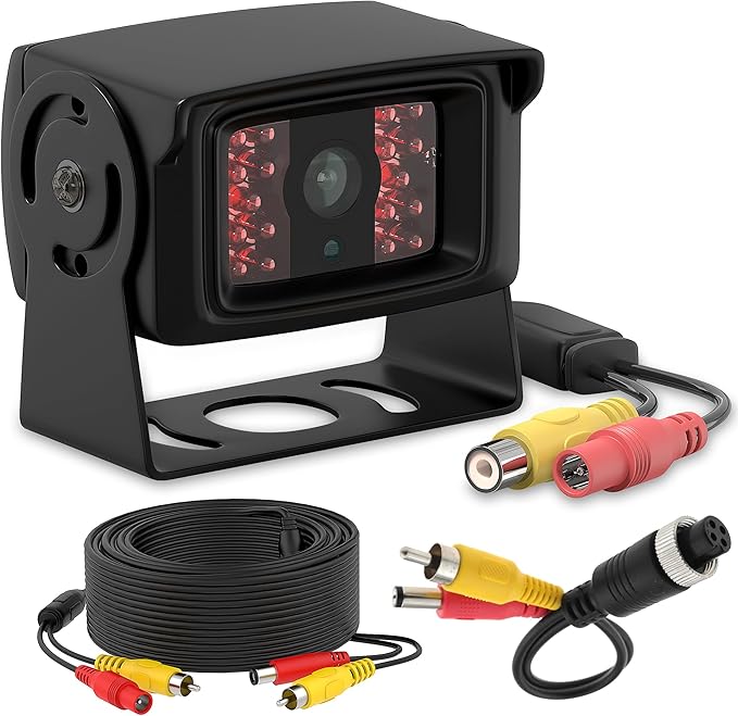 4Pin Rear View Backup Camera Bus Truck Van RV CCD IR Night Vision