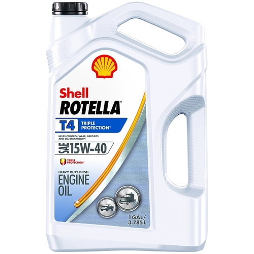 3 pack Shell Rotella T4 Triple Protection 15W-40 Diesel Engine Oil, 1 Gallon