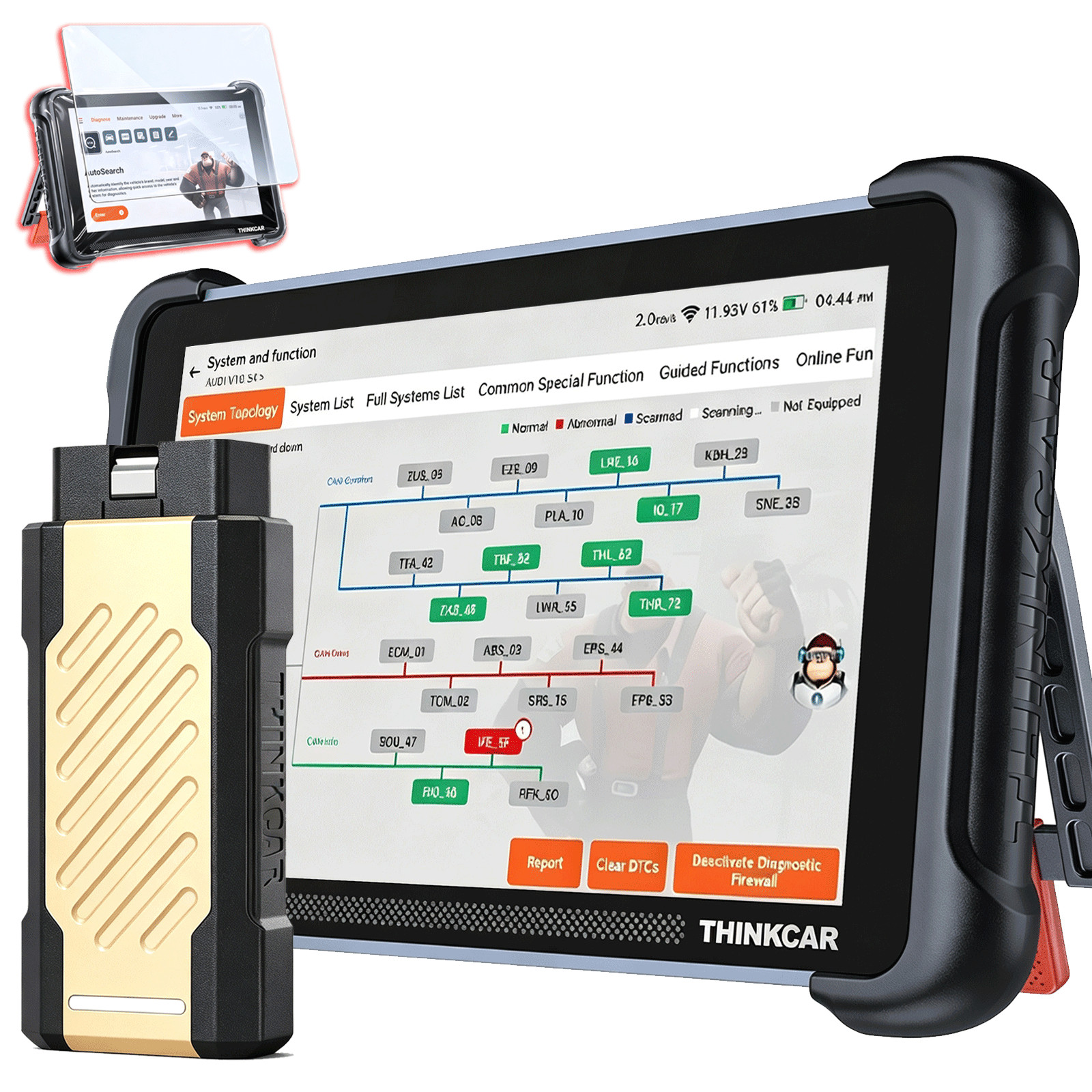 THINKSCAN 689BT OBD2 Scanner 8-inch Touchscreen Full System Diagnostic Tool