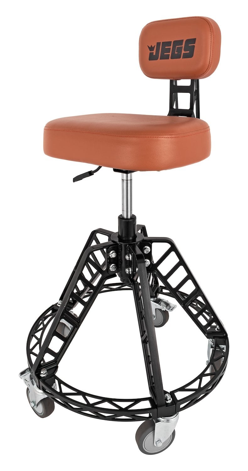 JEGS Heavy-Duty Rolling Shop Stool w/Pneumatic Adjustable Height