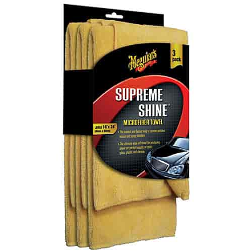 Meguiar's X2020 Supreme Shine Microfiber Towels — Pack of 3 (16" x 24")