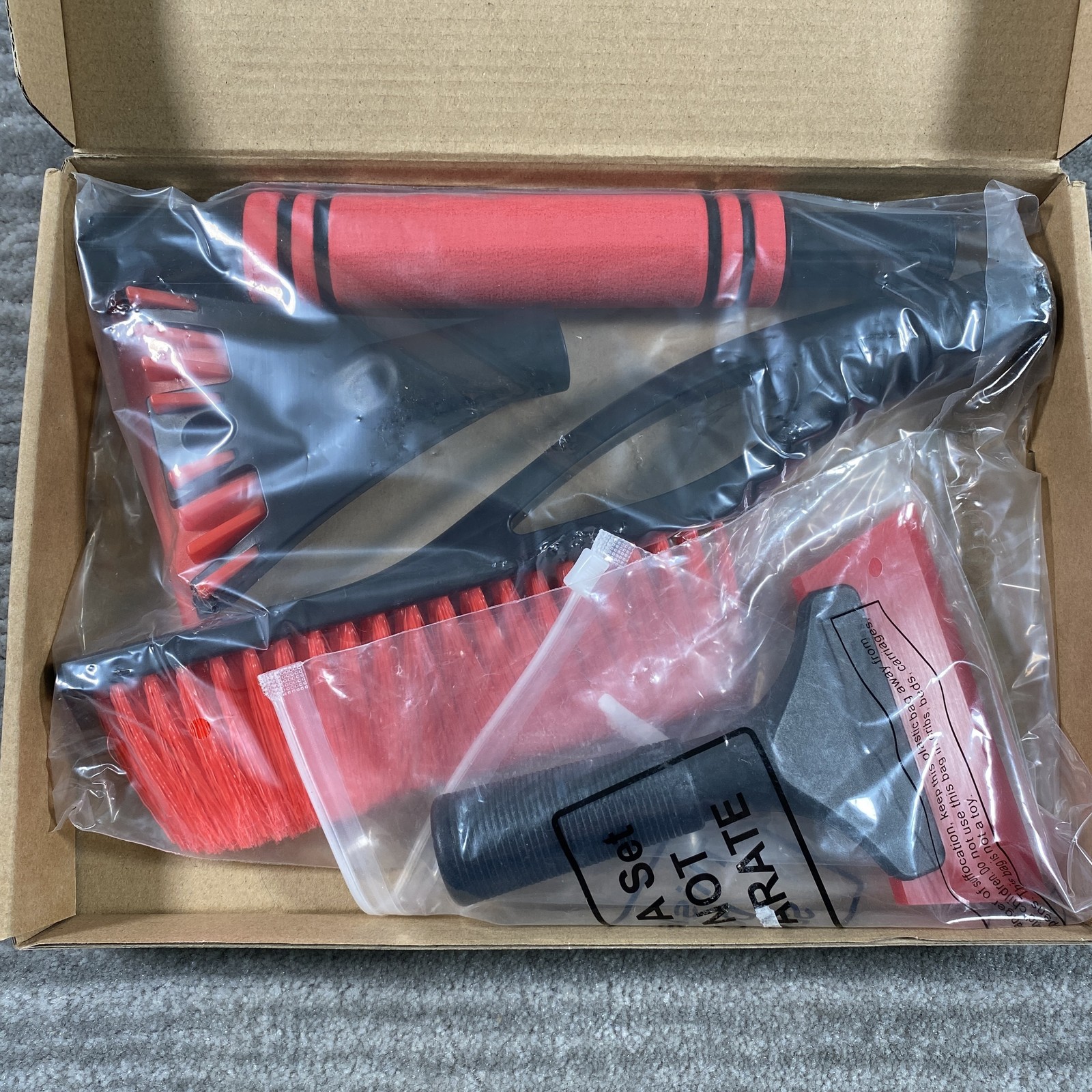 24" Auto Drive Windshield Ice & Snow Scraper & Brush