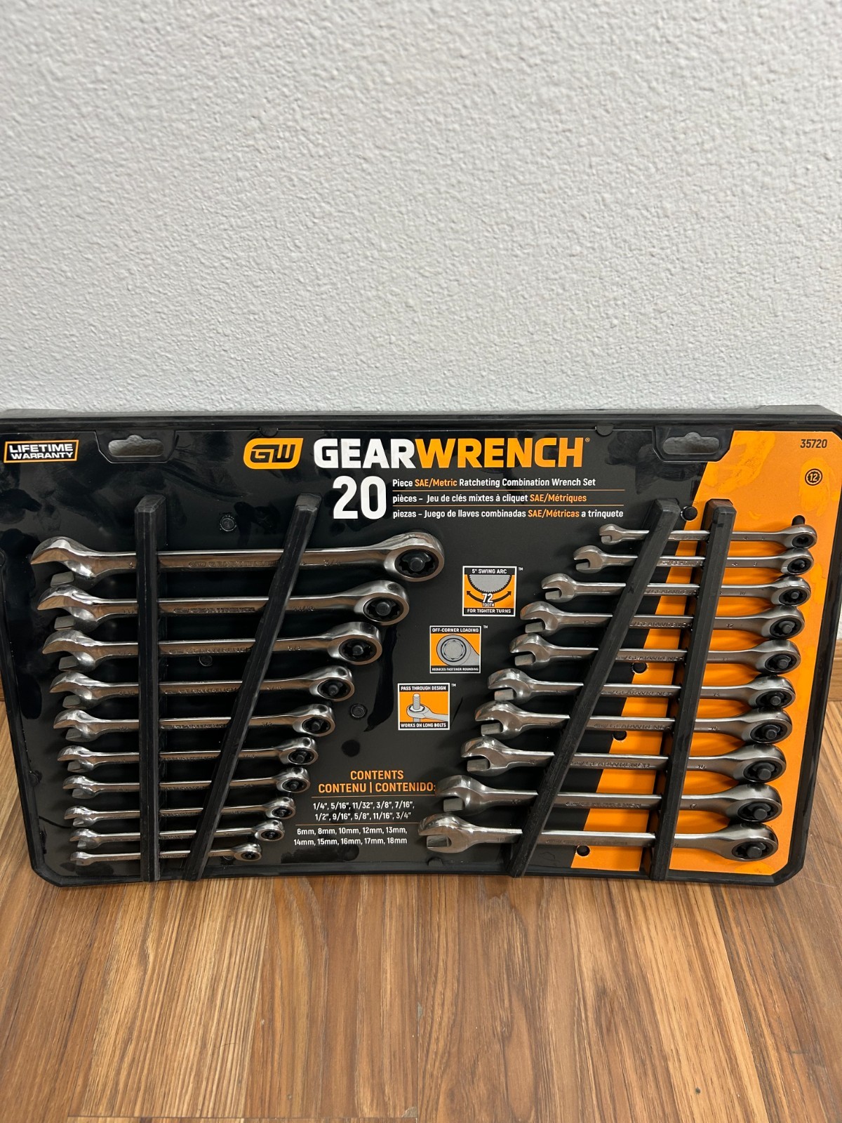 GearWrench Ratcheting Combination Wrench Set, 20-Pc, SAE and Metric