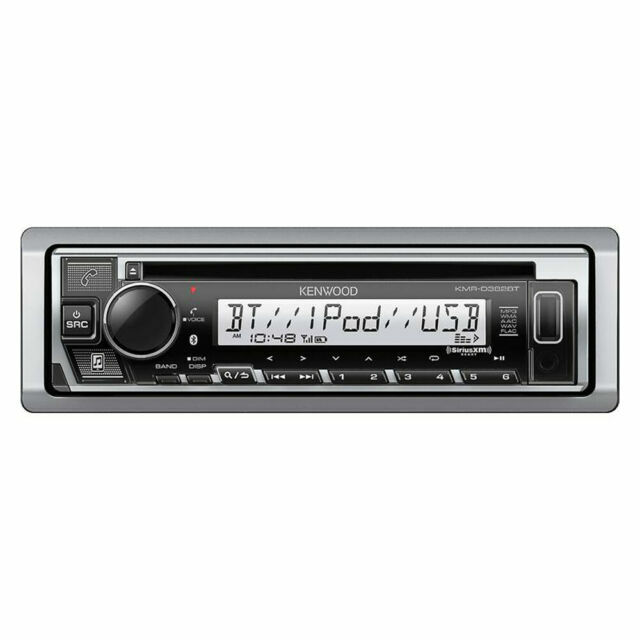 Kenwood KMR-D382BT 1-DIN Marine CD Receiver with Bluetooth SiriusXM Ready