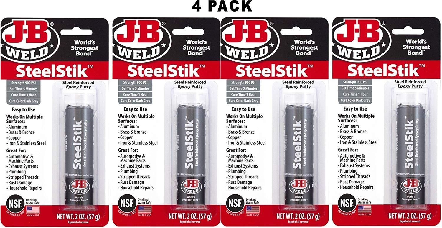 J-B Weld 8267 SteelStik Steel Reinforced Epoxy Putty Stick 2 oz