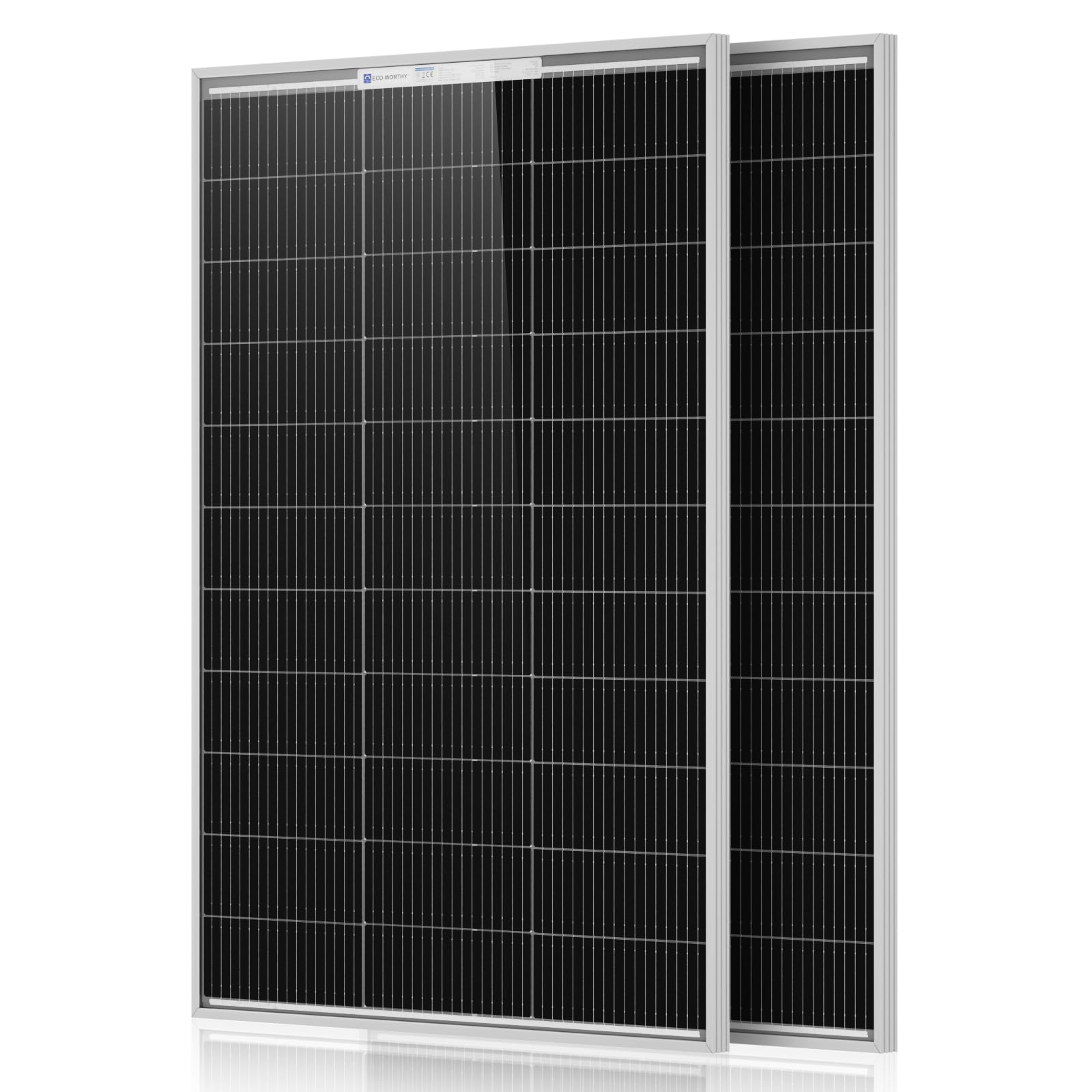 ECO-WORTHY 2pcs 100 Watt Solar Panels Monocrystalline (12V/24V)