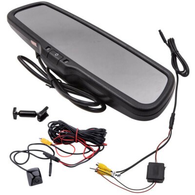 Car Rear View 4.3in LCD Mirror Monitor + Backup Camera kit