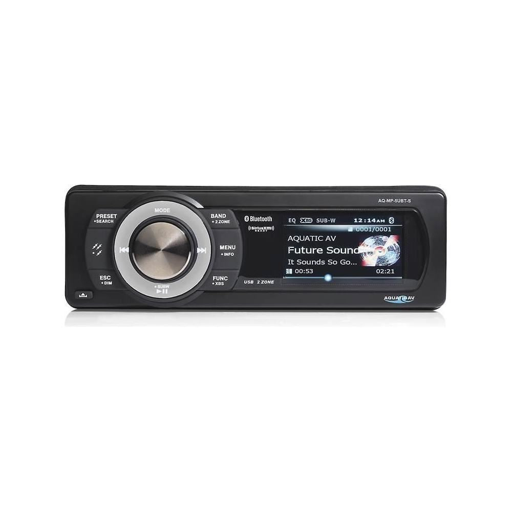 Aquatic AV SiriusXM Waterproof Marine Stereo Bluetooth USB Digital Media Receiver AQ-MP-5UBT-S (iid from catalog)
