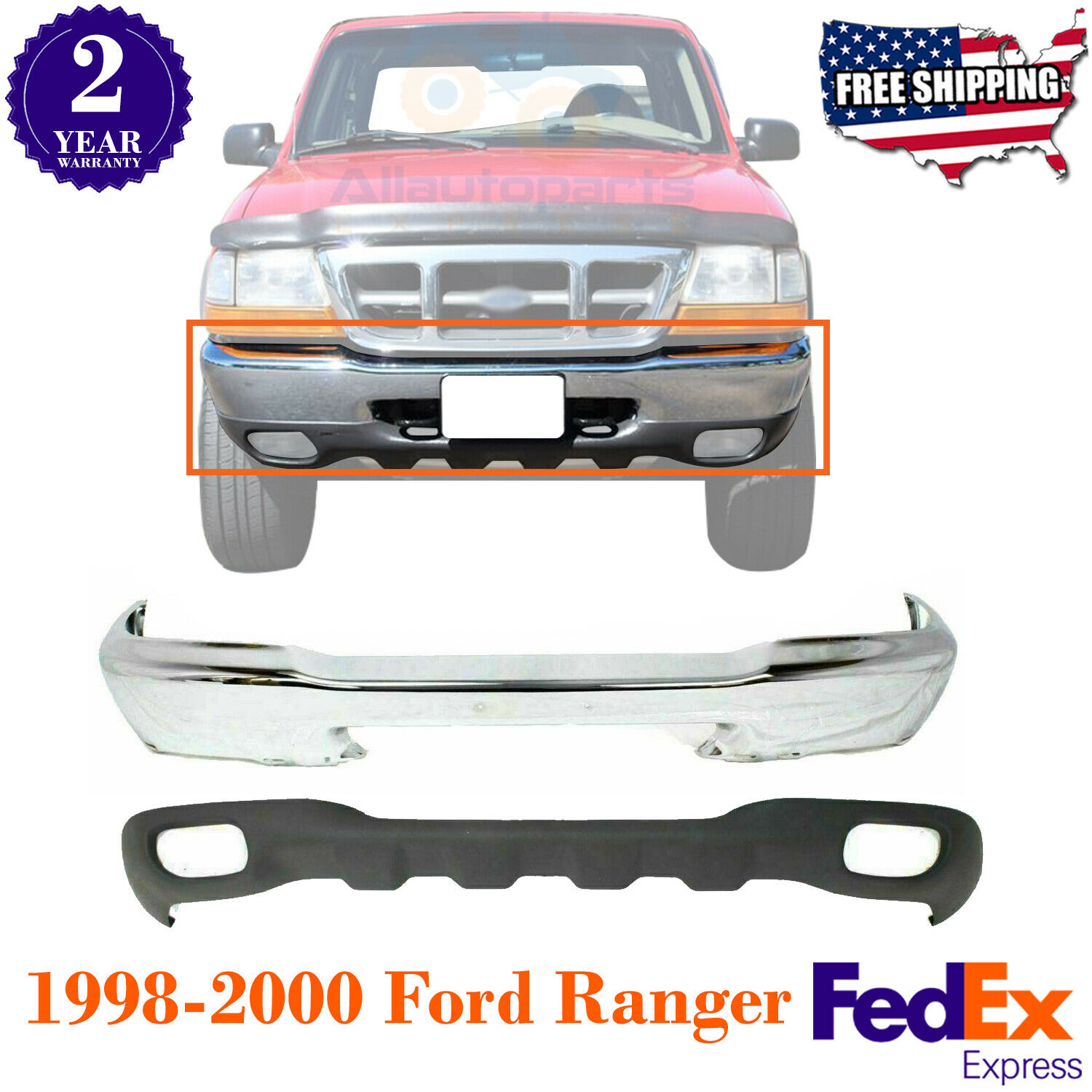 1998-2012 Ford Ranger Front Bumper (Iron Bull Bumpers)