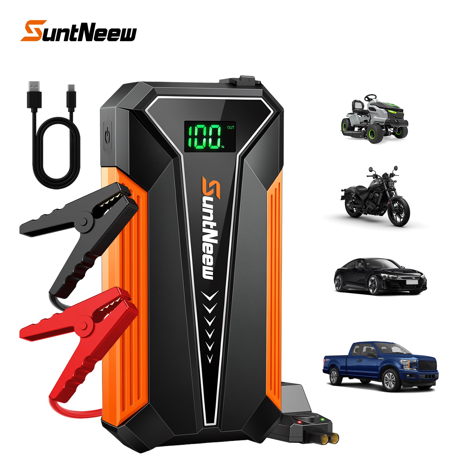 SuntNeew Car Jump Starter with OBD2 Scanner 8000A Power Bank Car Battery Charger