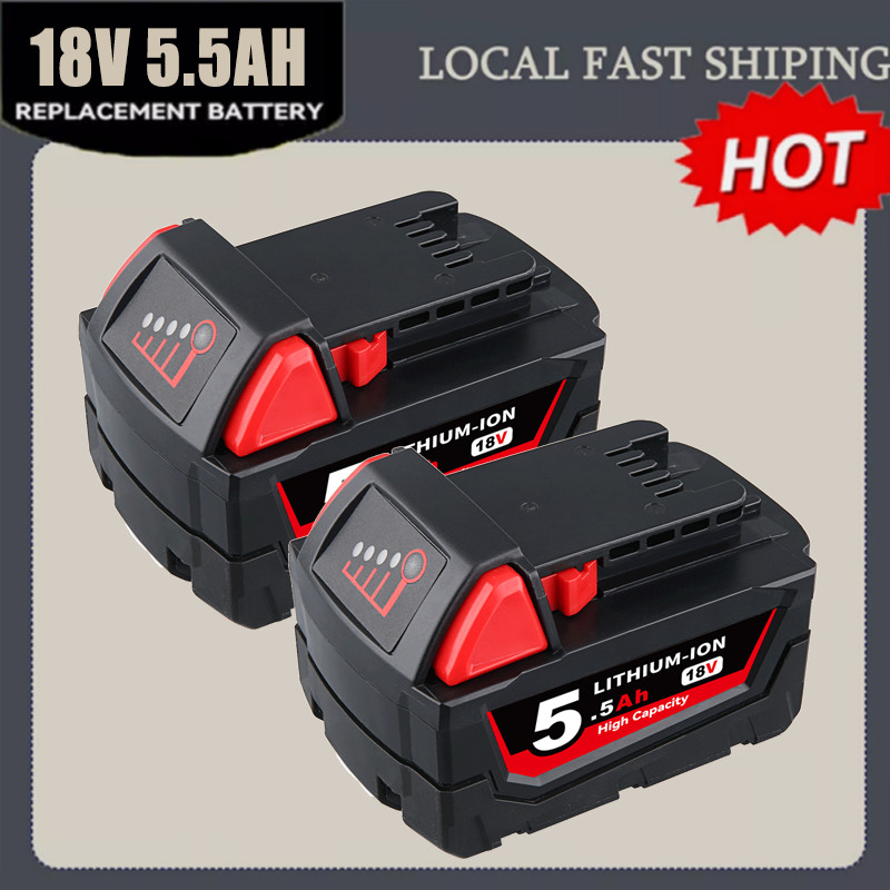 2PACK 5.0 AH Extended Capacity For Milwaukee M18 18V Lithium Battery 48-11-1860