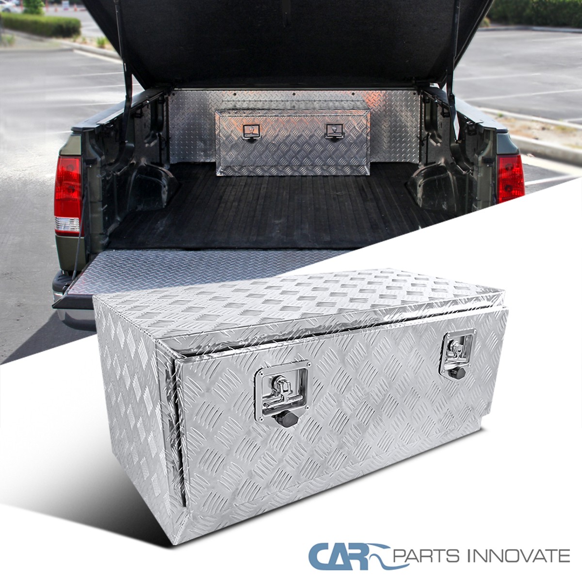36" x 17 x 18 Aluminum Lockable Underbody Tool Box Truck Bed Trailer Storage