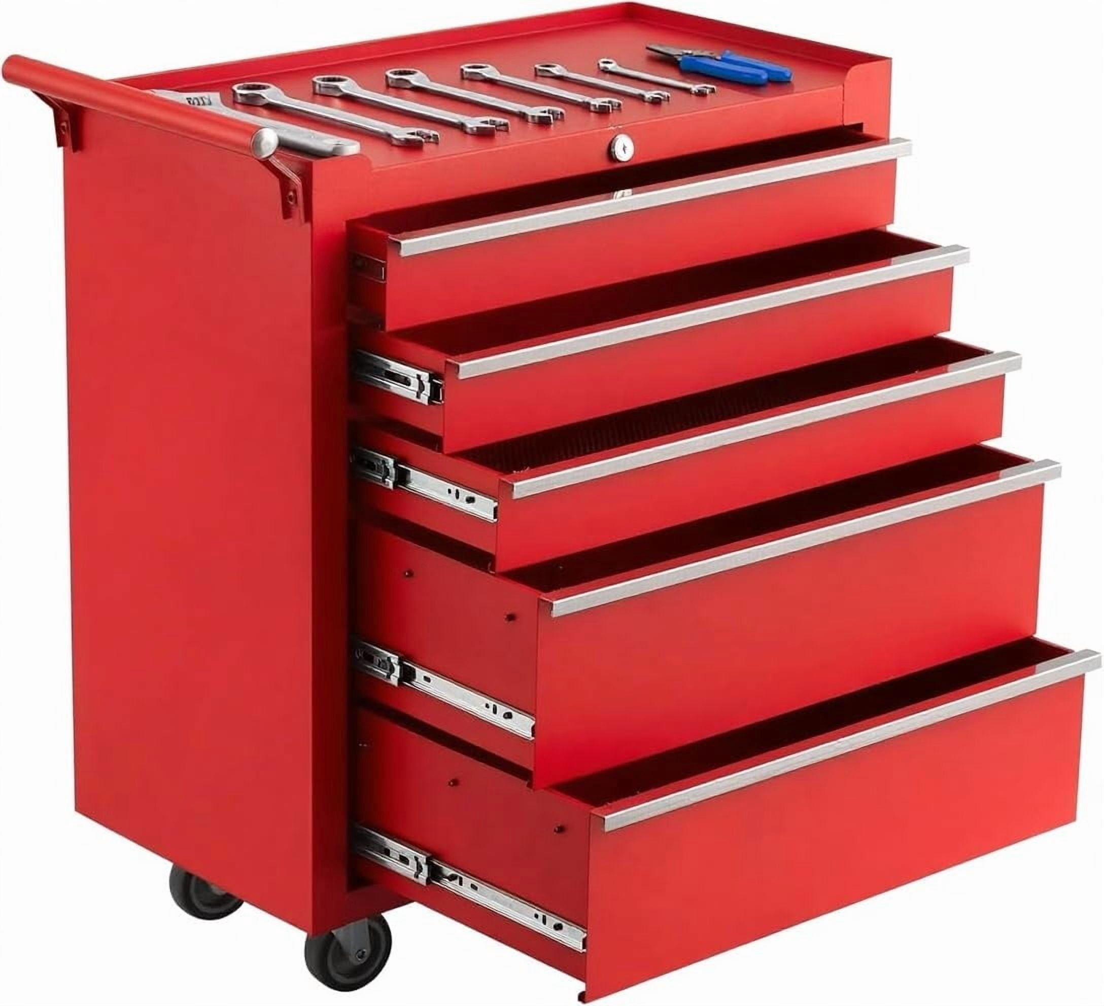 Tool Chest 5-Drawer Rolling Storage Cabinet